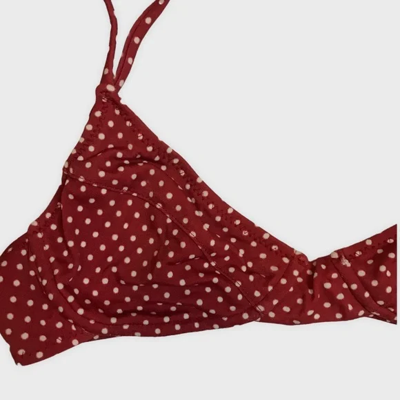 Vintage J. Crew polka dot bikini top - Picture 2 of 7